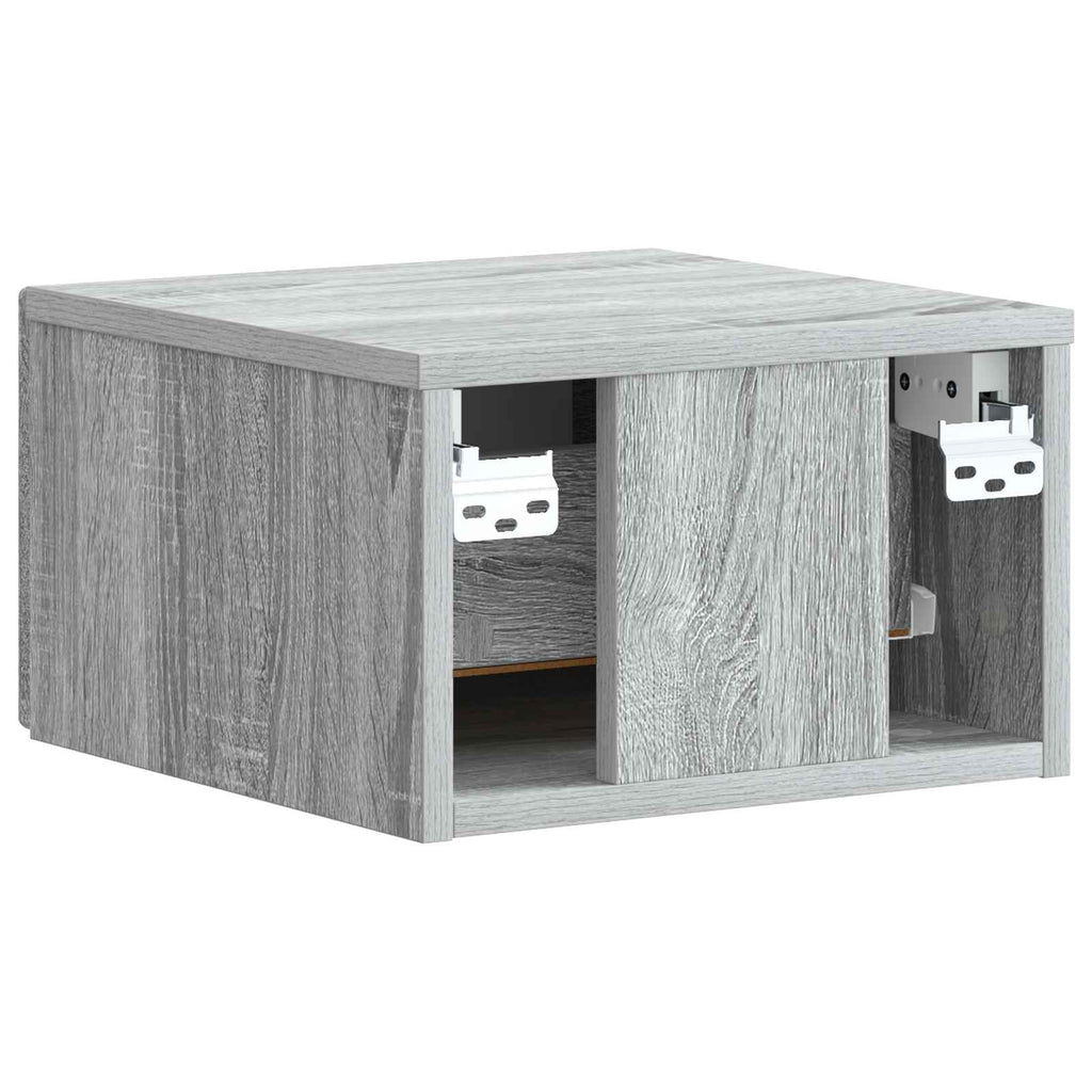 vidaXL Wisząca Szafka Nocna 2 pcs Szary Sonoma 33 x 34,5 x 20 cm