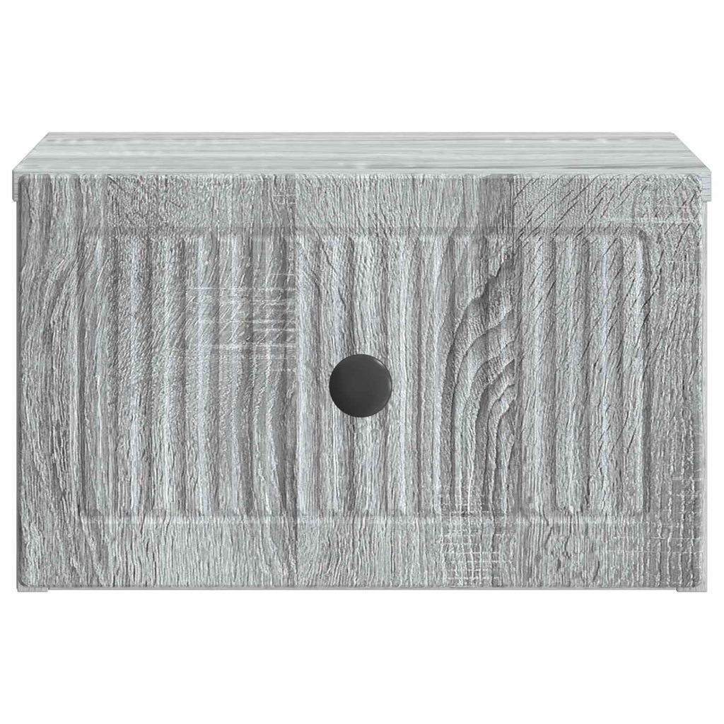 vidaXL Wisząca Szafka Nocna 2 pcs Szary Sonoma 33 x 34,5 x 20 cm