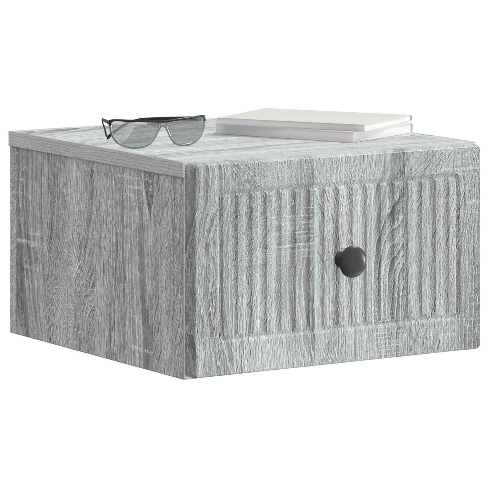 vidaXL Wisząca Szafka Nocna 2 pcs Szary Sonoma 33 x 34,5 x 20 cm