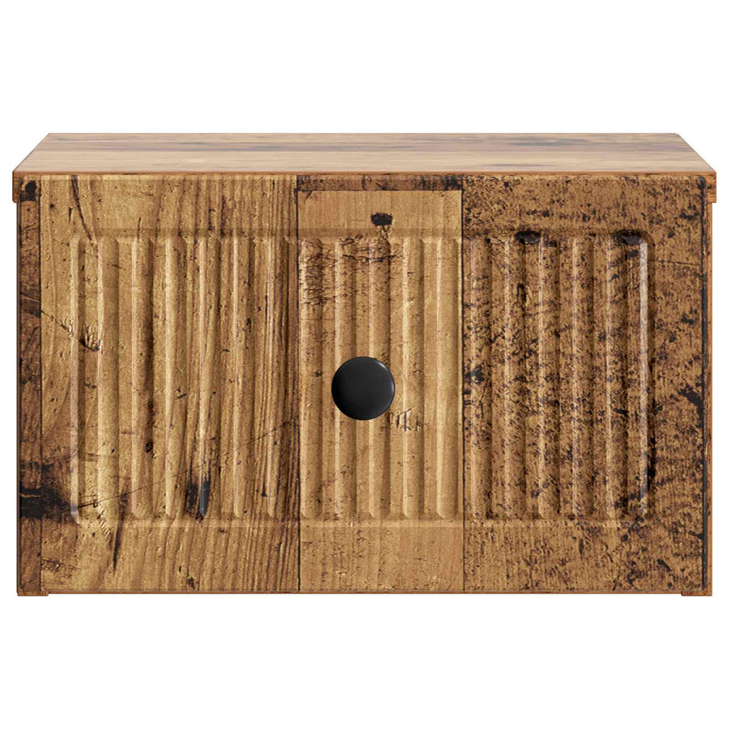 vidaXL Wisząca Szafka Nocna z szufladą Stare drewno 33 x 34,5 x 20 cm