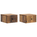 vidaXL Wisząca Szafka Nocna 2 pcs Stare drewno 33 x 34,5 x 20 cm