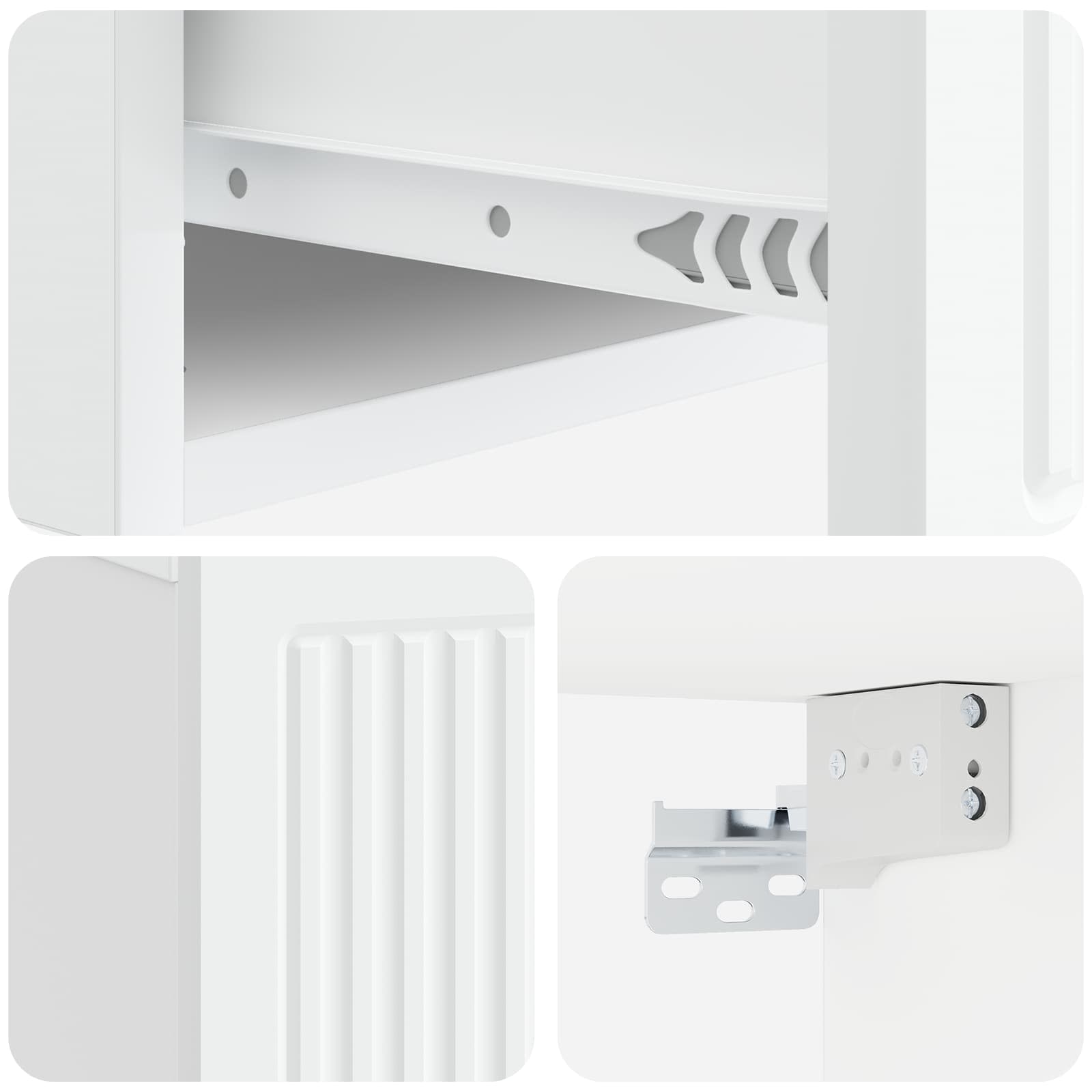 vidaXL Szafka Nocna 2 pcs Biały 49 x 34,5 x 20 cm Drewno inżynieryjne