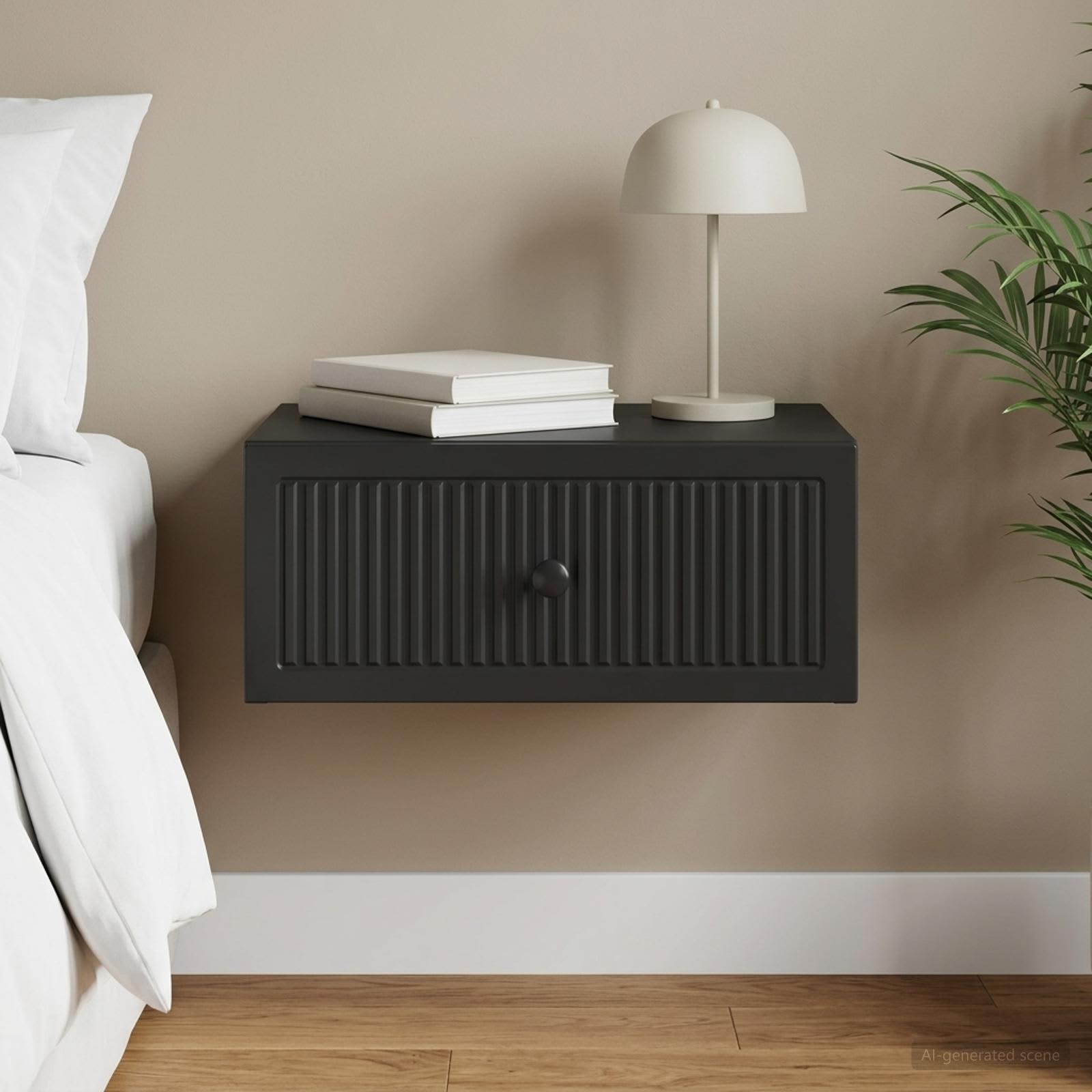 vidaXL Szafka Nocna Czarny 49 x 34,5 x 20 cm Drewno inżynieryjne