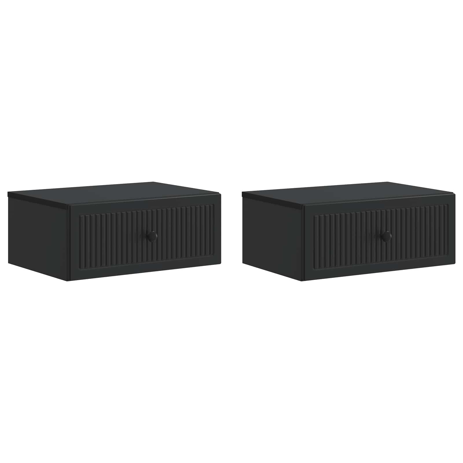 vidaXL Szafka Nocna 2 pcs Czarny 49 x 34,5 x 20 cm Drewno inżynieryjne