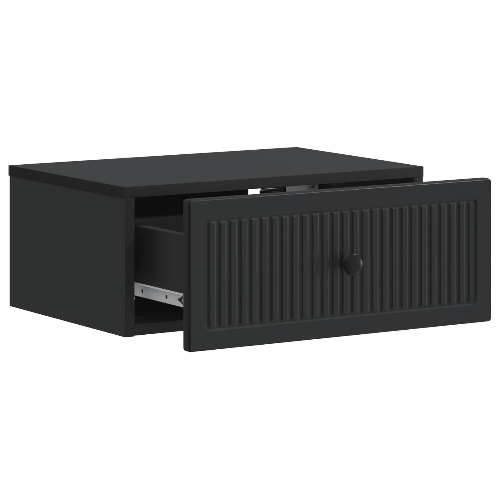 vidaXL Szafka Nocna 2 pcs Czarny 49 x 34,5 x 20 cm Drewno inżynieryjne