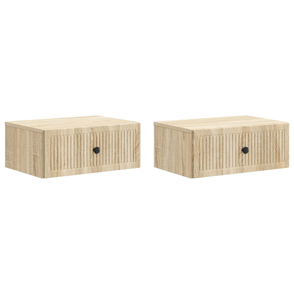 vidaXL Szafka Nocna z szufladą 2 pcs dąb Sonoma 49 x 34,5 x 20 cm