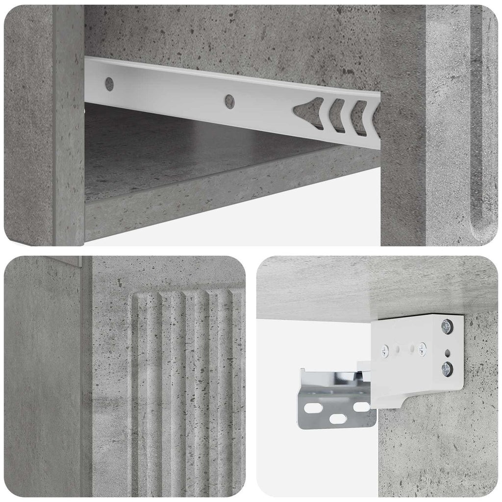 vidaXL Szafka Nocna z szufladą Betonowy szary 49 x 34,5 x 20 cm