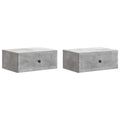 vidaXL Szafka Nocna z szufladą 2 pcs Betonowy szary 49 x 34,5 x 20 cm
