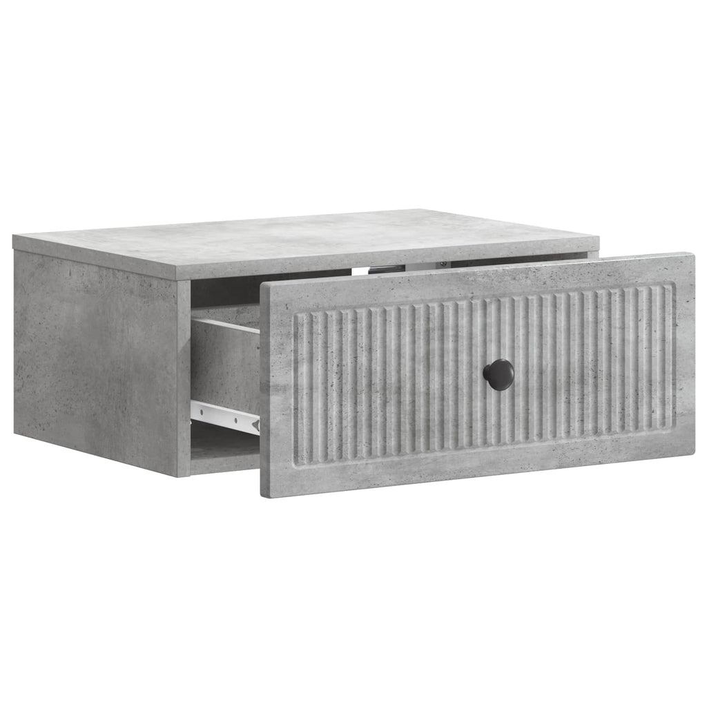 vidaXL Szafka Nocna z szufladą 2 pcs Betonowy szary 49 x 34,5 x 20 cm
