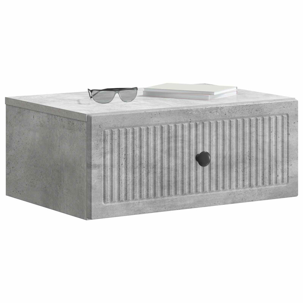 vidaXL Szafka Nocna z szufladą 2 pcs Betonowy szary 49 x 34,5 x 20 cm