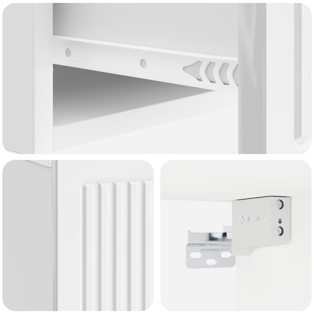 vidaXL Szafka Nocna 2 pcs Biały wysoki połysk 49 x 34,5 x 20 cm