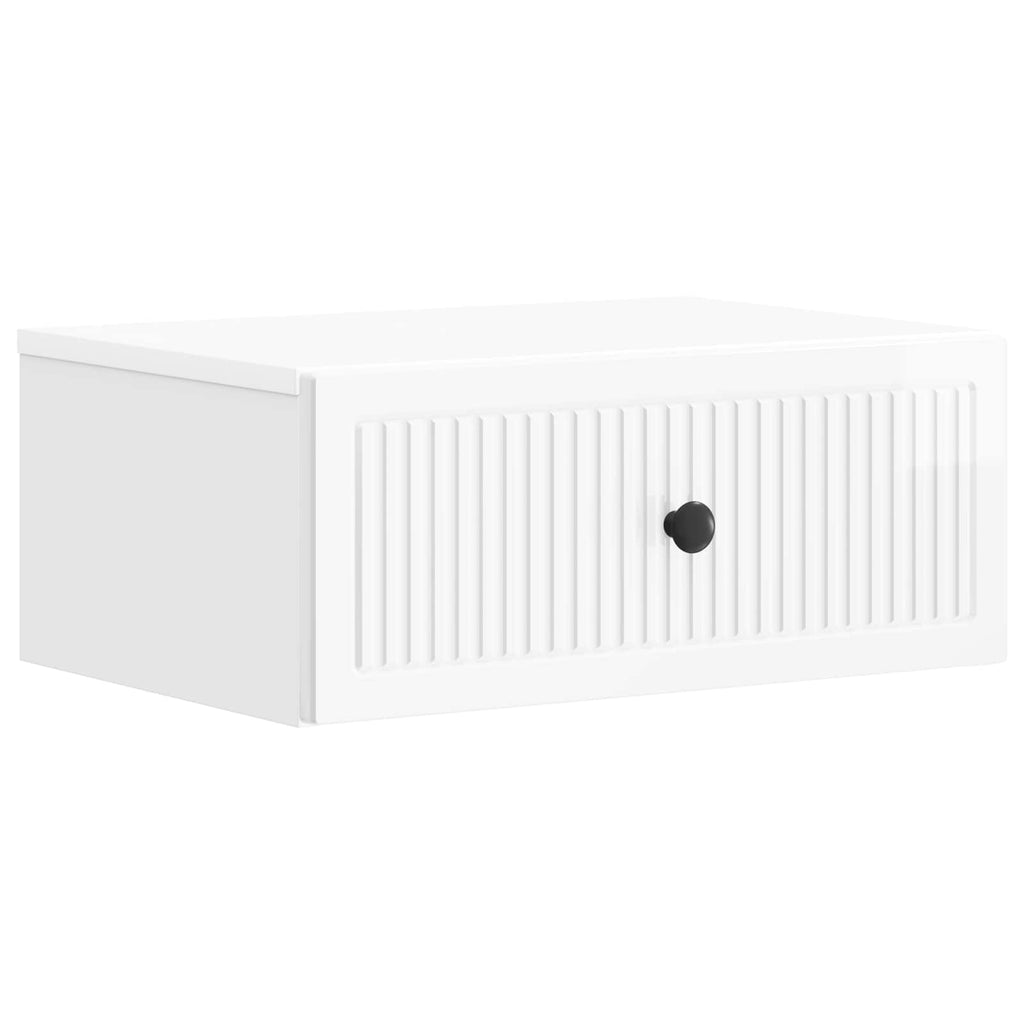 vidaXL Szafka Nocna 2 pcs Biały wysoki połysk 49 x 34,5 x 20 cm