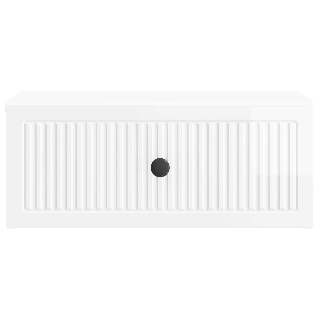 vidaXL Szafka Nocna 2 pcs Biały wysoki połysk 49 x 34,5 x 20 cm