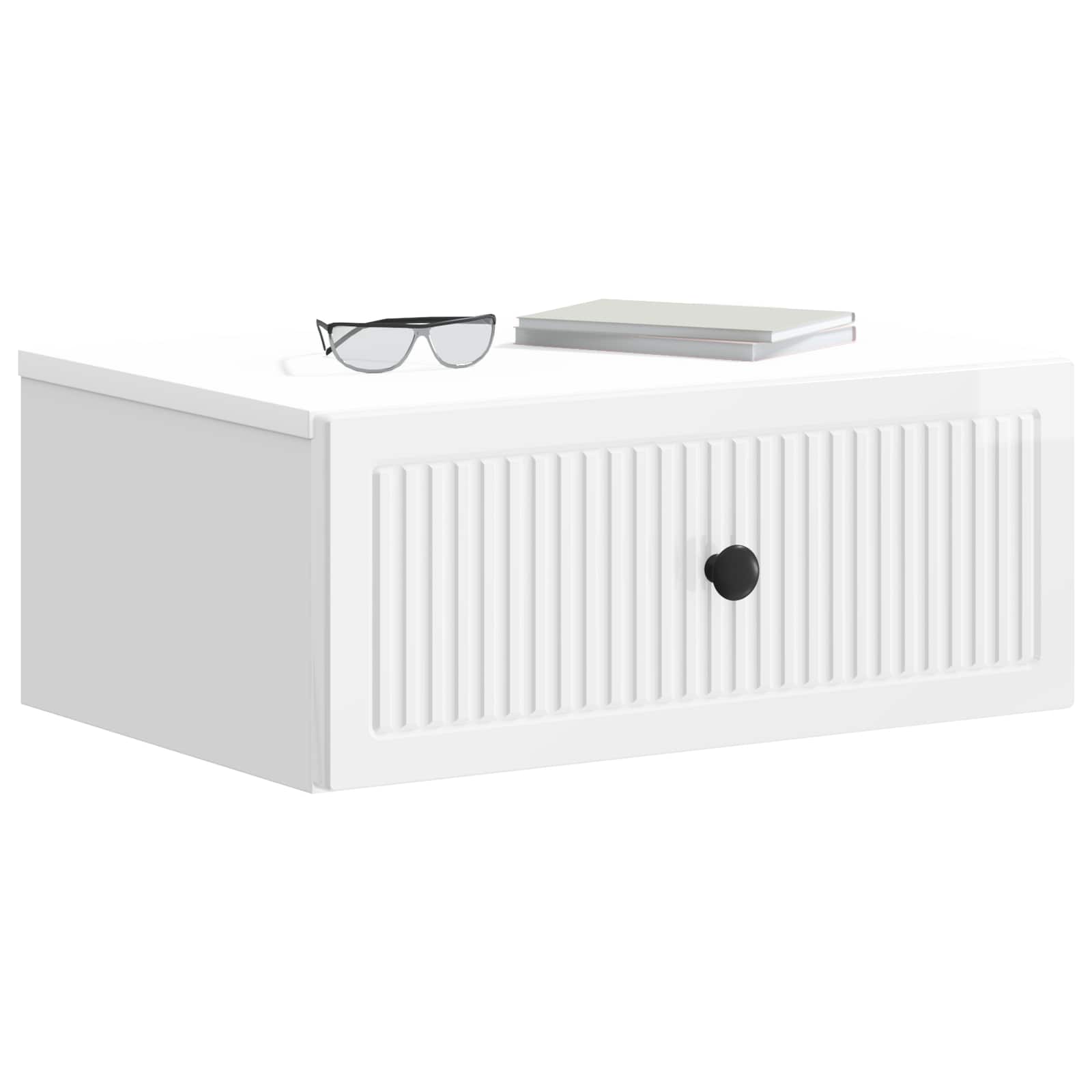 vidaXL Szafka Nocna 2 pcs Biały wysoki połysk 49 x 34,5 x 20 cm