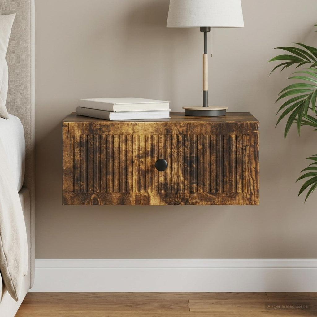 vidaXL Szafka Nocna Dąb wędzony 49 x 34,5 x 20 cm Drewno inżynieryjne