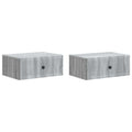 vidaXL Szafka Nocna z szufladą 2 pcs Szary Sonoma 49 x 34,5 x 20 cm