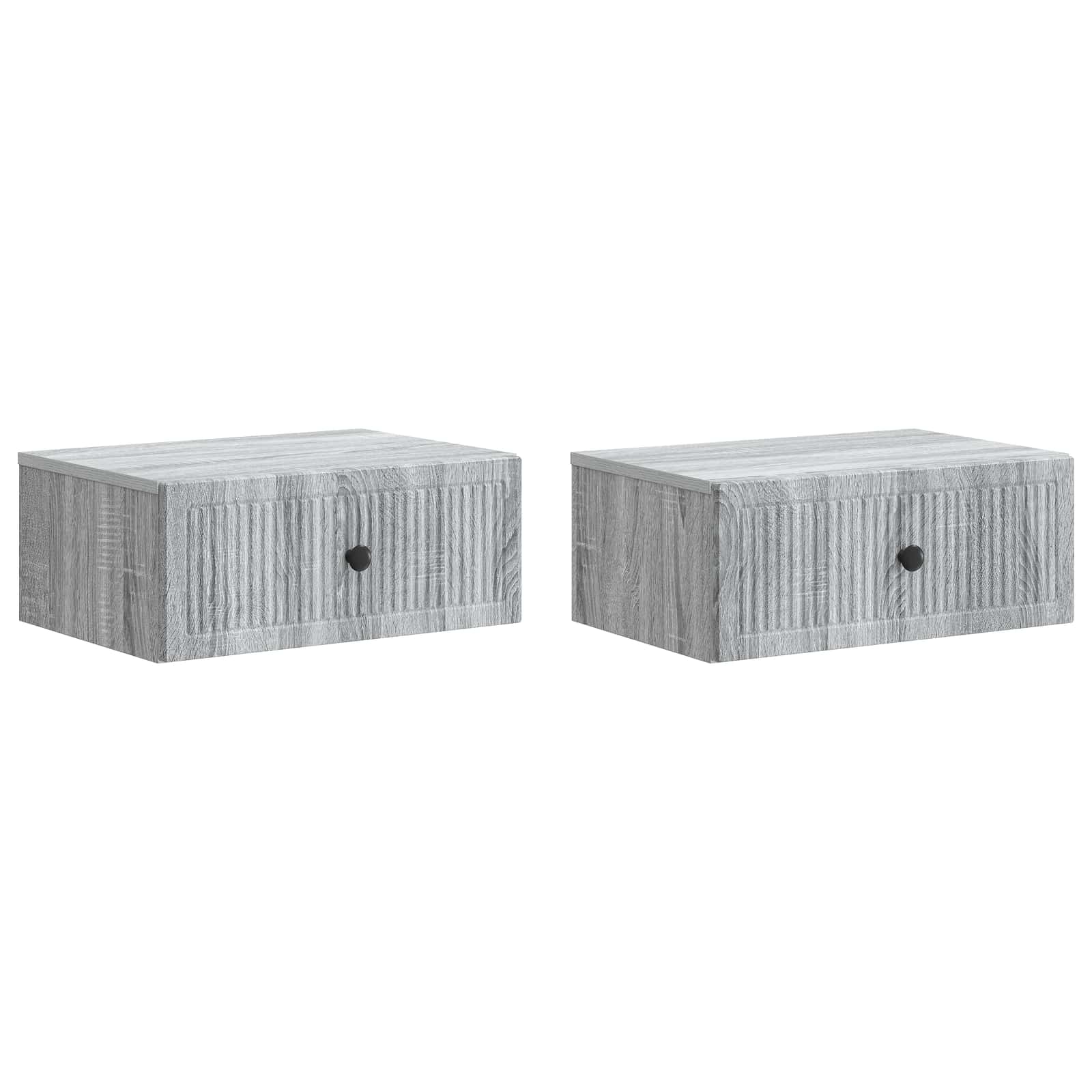 vidaXL Szafka Nocna z szufladą 2 pcs Szary Sonoma 49 x 34,5 x 20 cm