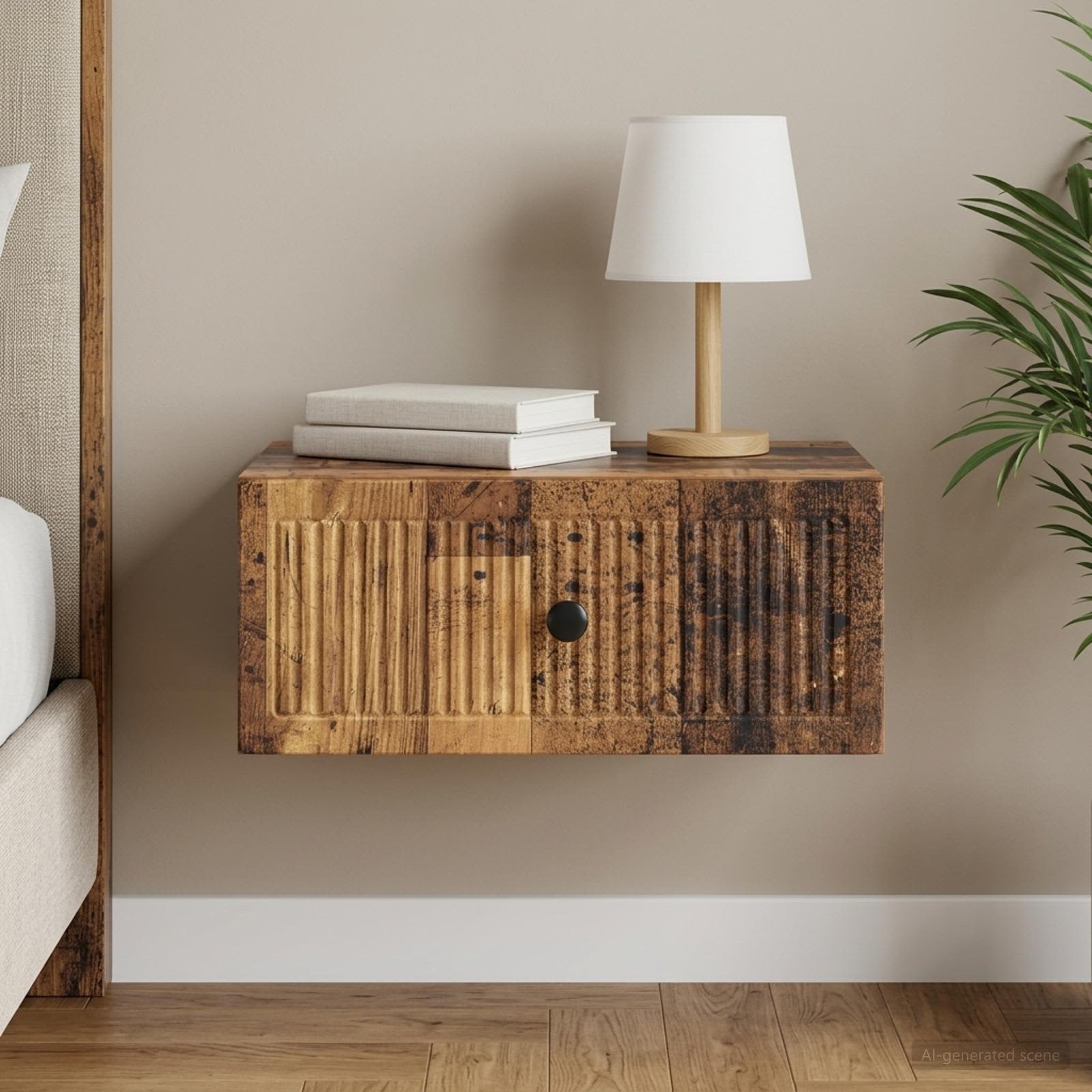 vidaXL Szafka Nocna Stare drewno 49 x 34,5 x 20 cm Drewno inżynieryjne