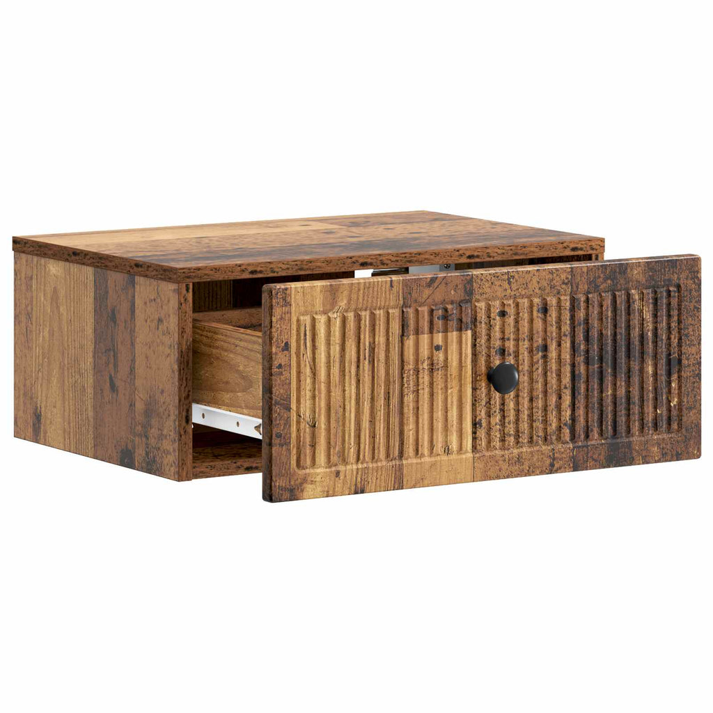 vidaXL Szafka Nocna z szufladą 2 pcs Stare drewno 49 x 34,5 x 20 cm