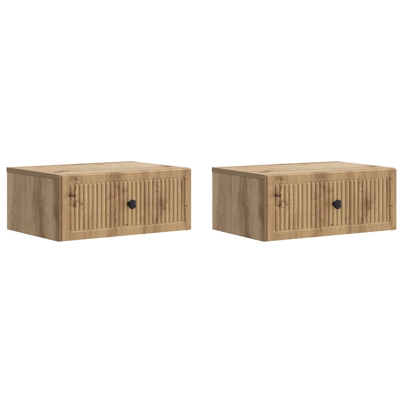 vidaXL Szafka Nocna z szufladą 2 pcs Dąb artisan 49 x 34,5 x 20 cm