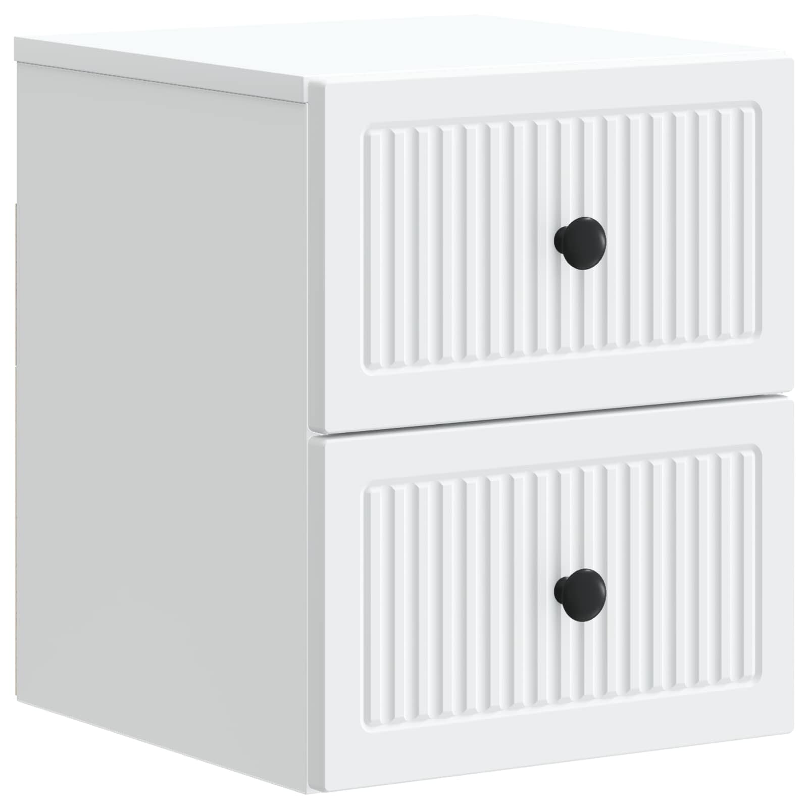 vidaXL Wisząca Szafka Nocna z szufladą 2 pcs Biały 33 x 34,5 x 40 cm