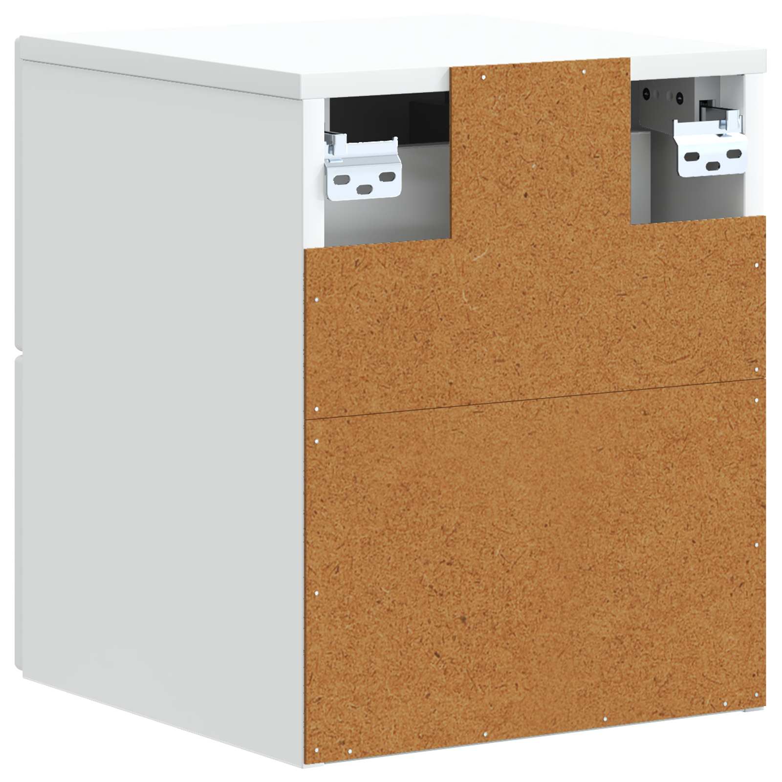 vidaXL Wisząca Szafka Nocna z szufladą 2 pcs Biały 33 x 34,5 x 40 cm