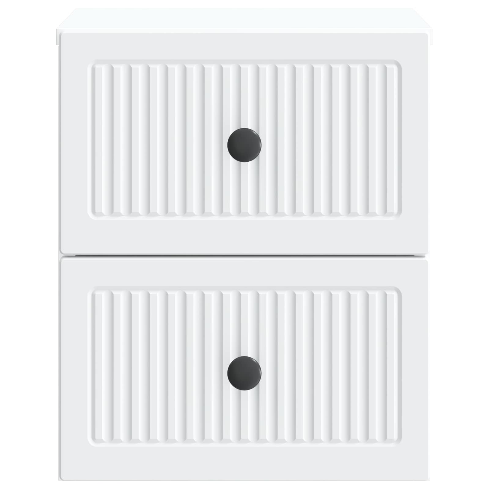 vidaXL Wisząca Szafka Nocna z szufladą 2 pcs Biały 33 x 34,5 x 40 cm