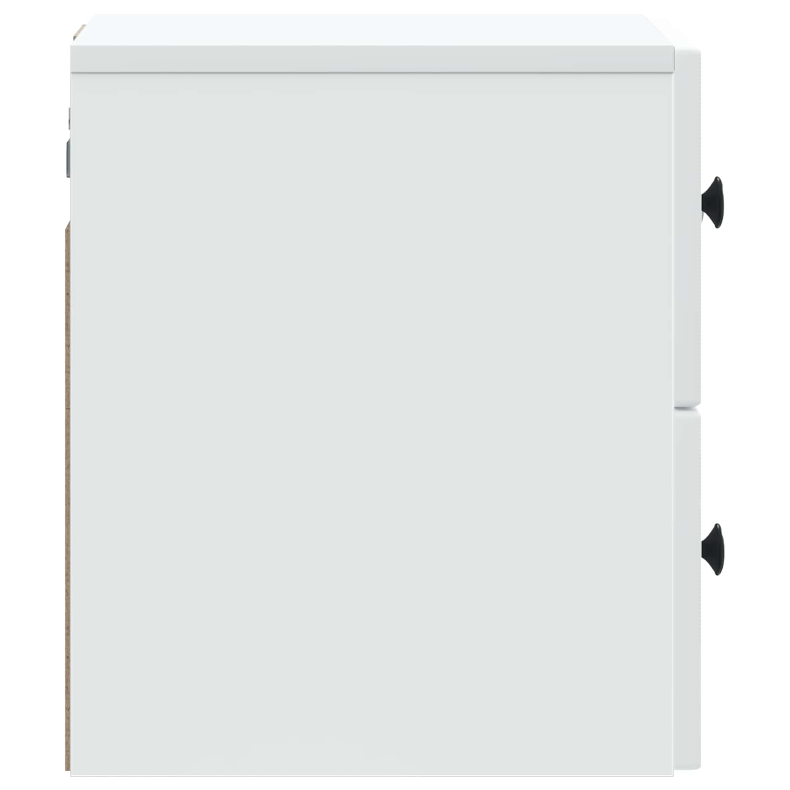 vidaXL Wisząca Szafka Nocna z szufladą 2 pcs Biały 33 x 34,5 x 40 cm