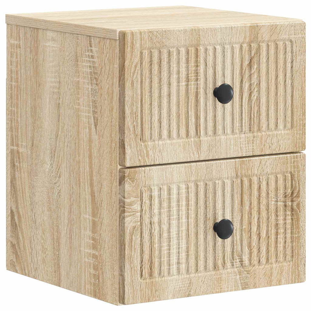 vidaXL Wisząca Szafka Nocna z szufladą dąb Sonoma 33 x 34,5 x 40 cm