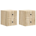 vidaXL Wisząca Szafka Nocna 2 pcs dąb Sonoma 33 x 34,5 x 40 cm