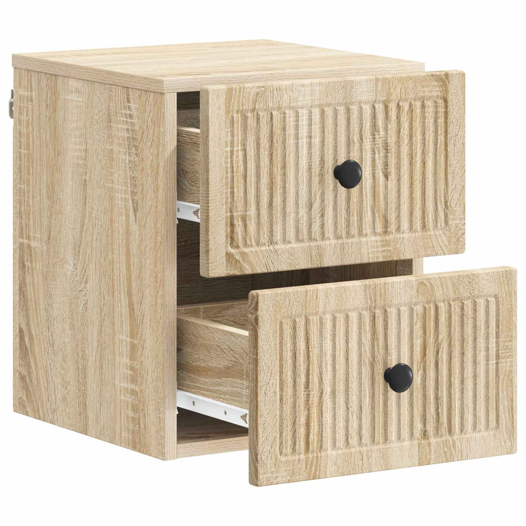 vidaXL Wisząca Szafka Nocna 2 pcs dąb Sonoma 33 x 34,5 x 40 cm