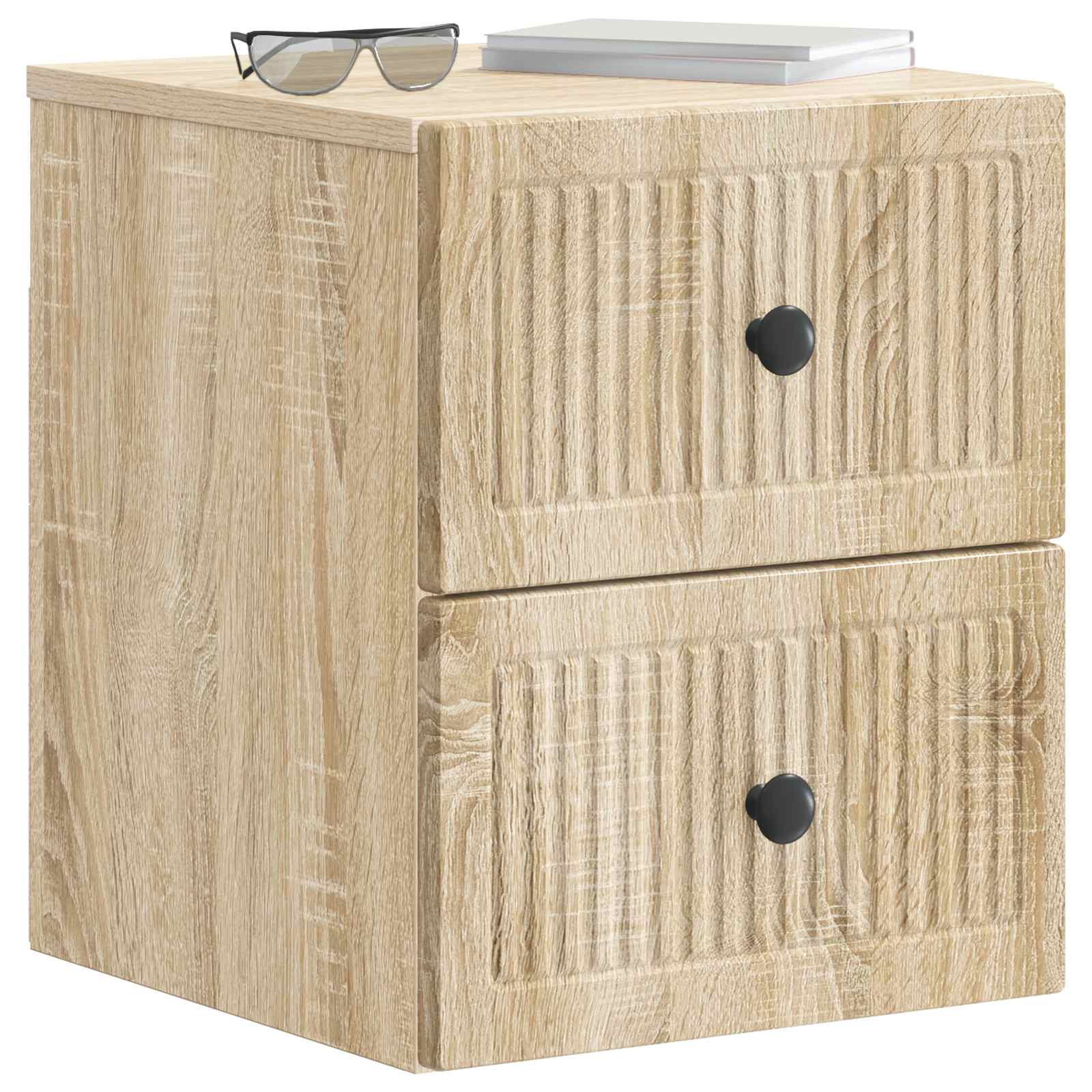 vidaXL Wisząca Szafka Nocna 2 pcs dąb Sonoma 33 x 34,5 x 40 cm