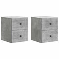 vidaXL Wisząca Szafka Nocna 2 pcs Betonowy szary 33 x 34,5 x 40 cm