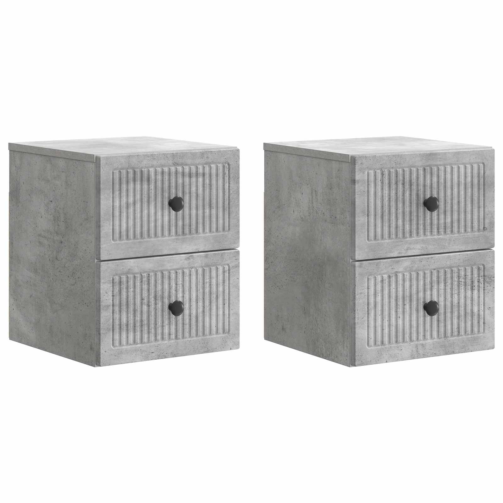 vidaXL Wisząca Szafka Nocna 2 pcs Betonowy szary 33 x 34,5 x 40 cm