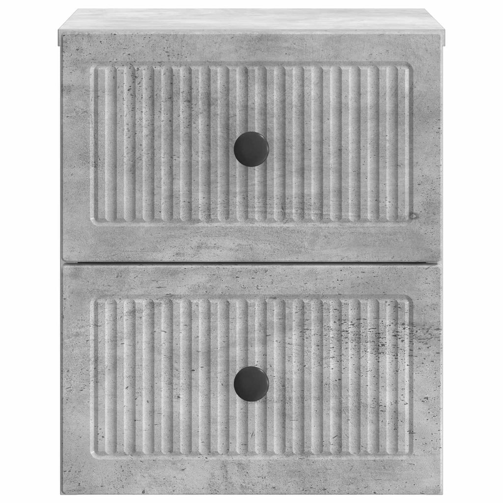 vidaXL Wisząca Szafka Nocna 2 pcs Betonowy szary 33 x 34,5 x 40 cm