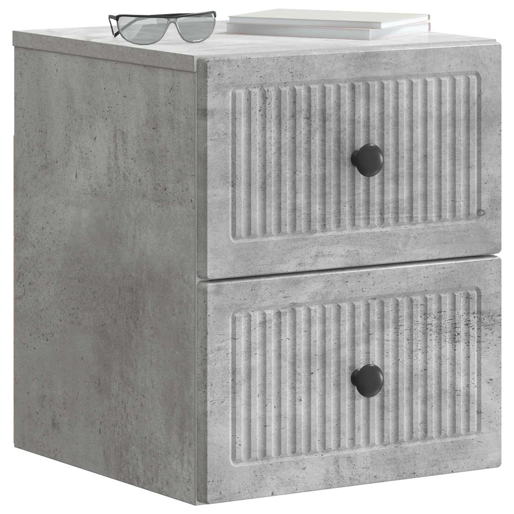 vidaXL Wisząca Szafka Nocna 2 pcs Betonowy szary 33 x 34,5 x 40 cm