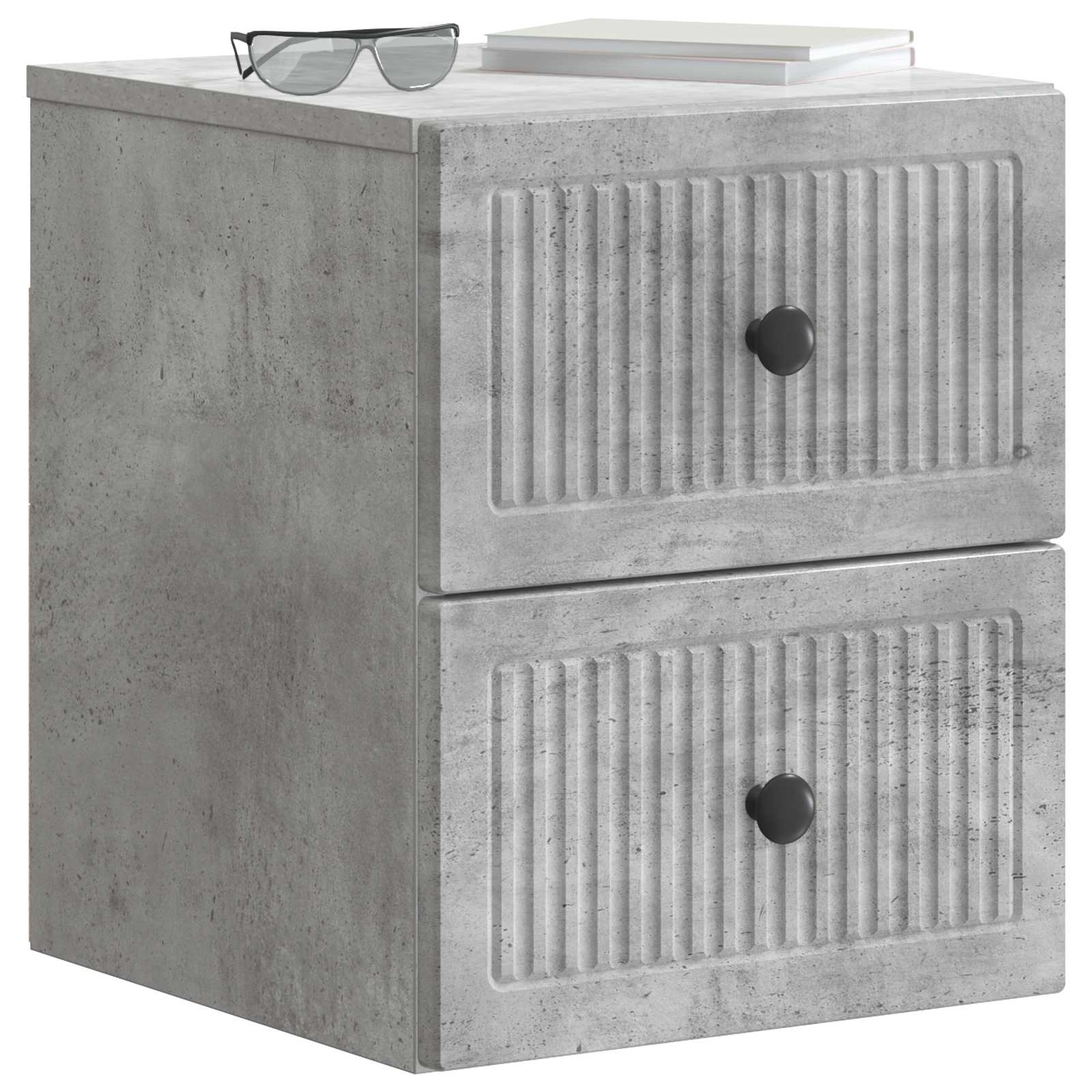 vidaXL Wisząca Szafka Nocna 2 pcs Betonowy szary 33 x 34,5 x 40 cm
