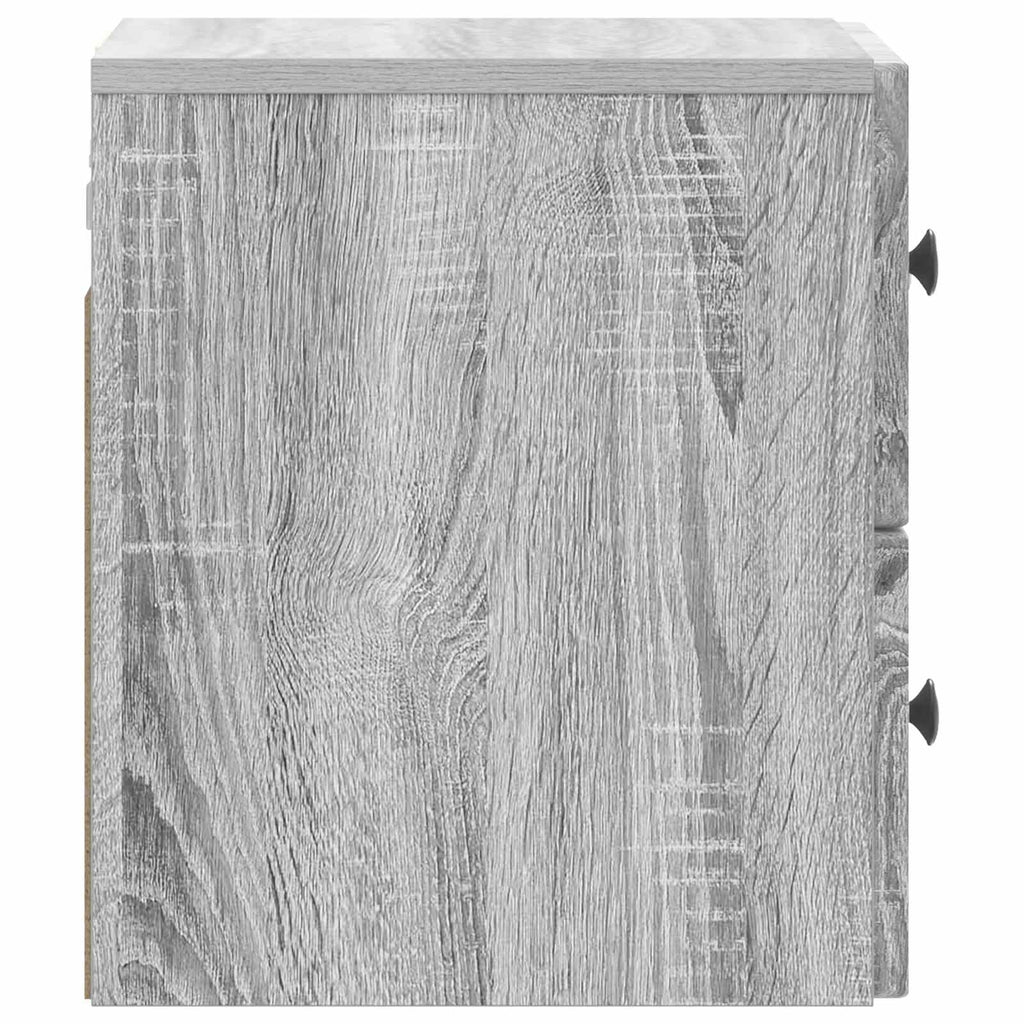 vidaXL Wisząca Szafka Nocna z szufladą Szary Sonoma 33 x 34,5 x 40 cm
