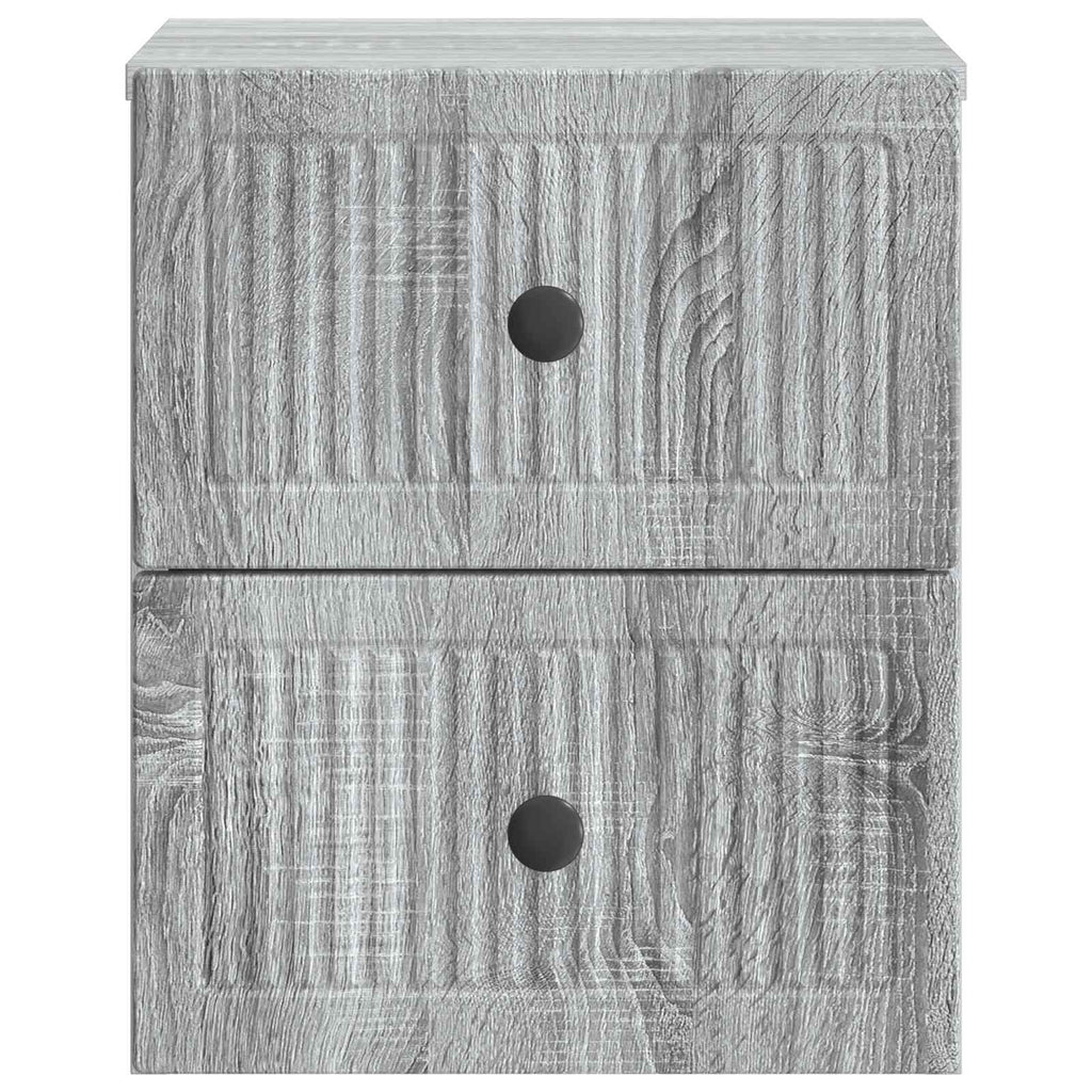 vidaXL Wisząca Szafka Nocna 2 pcs Szary Sonoma 33 x 34,5 x 40 cm