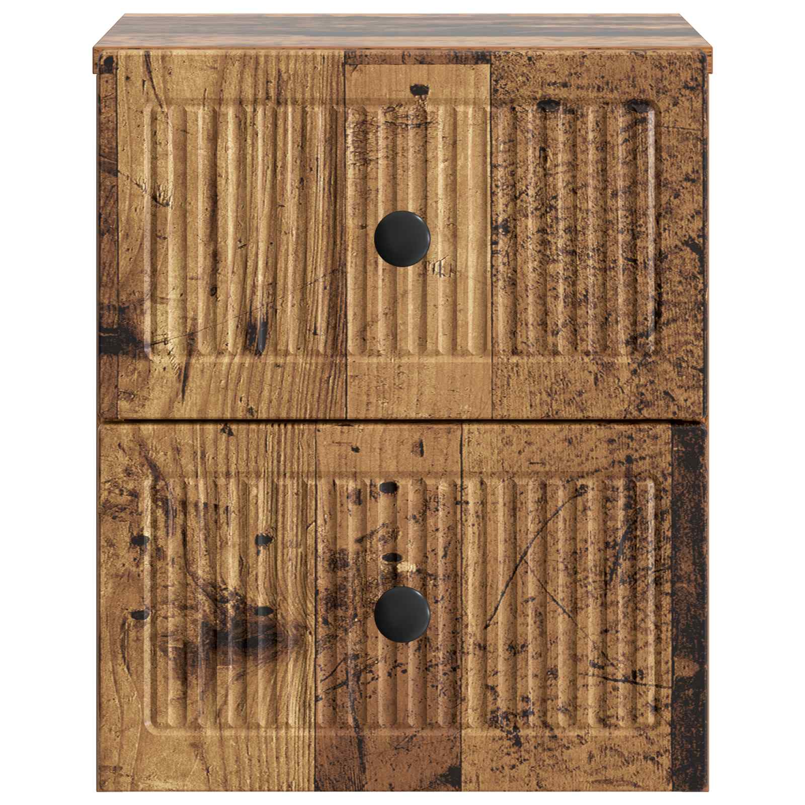vidaXL Wisząca Szafka Nocna z szufladą Stare drewno 33 x 34,5 x 40 cm