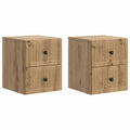 vidaXL Wisząca Szafka Nocna 2 pcs Dąb artisan 33 x 34,5 x 40 cm