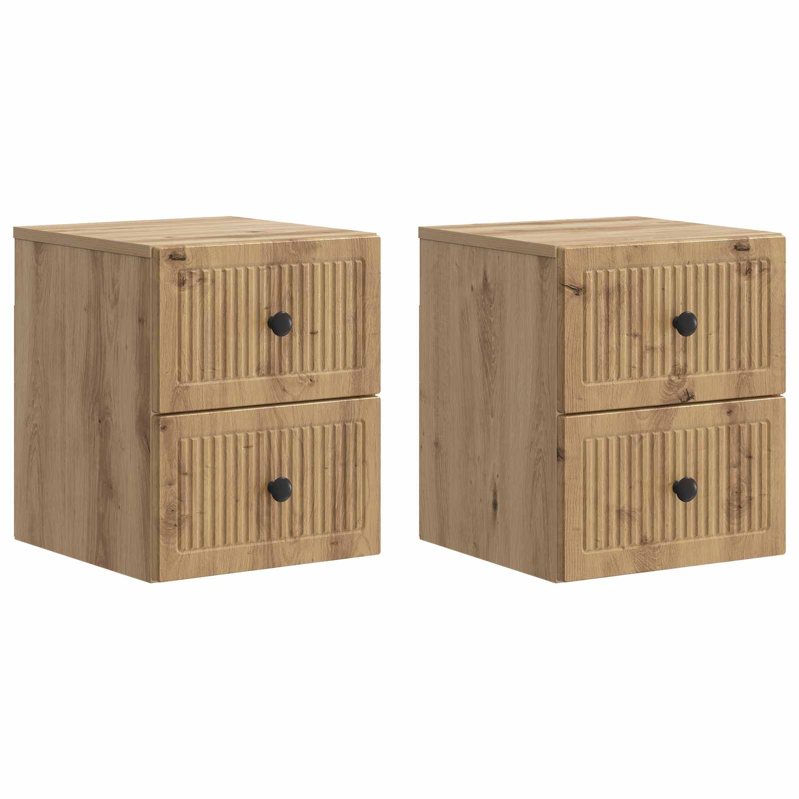 vidaXL Wisząca Szafka Nocna 2 pcs Dąb artisan 33 x 34,5 x 40 cm