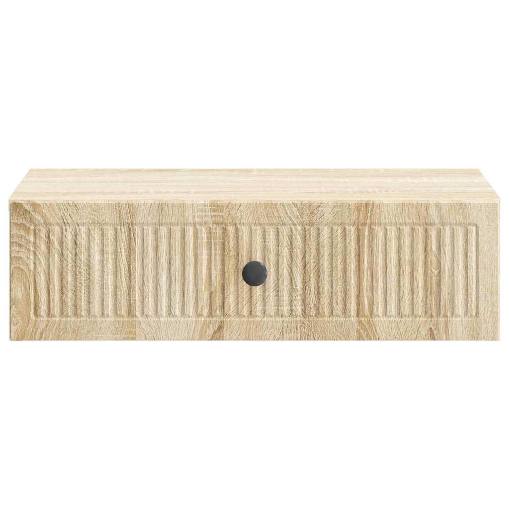 vidaXL Stolik boczny montowany na ścianie dąb Sonoma 59 x 34,5 x 17 cm