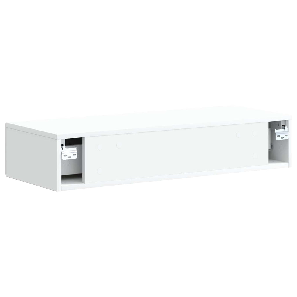 vidaXL Stolik boczny montowany na ścianie Biały 87,5 x 34,5 x 17 cm