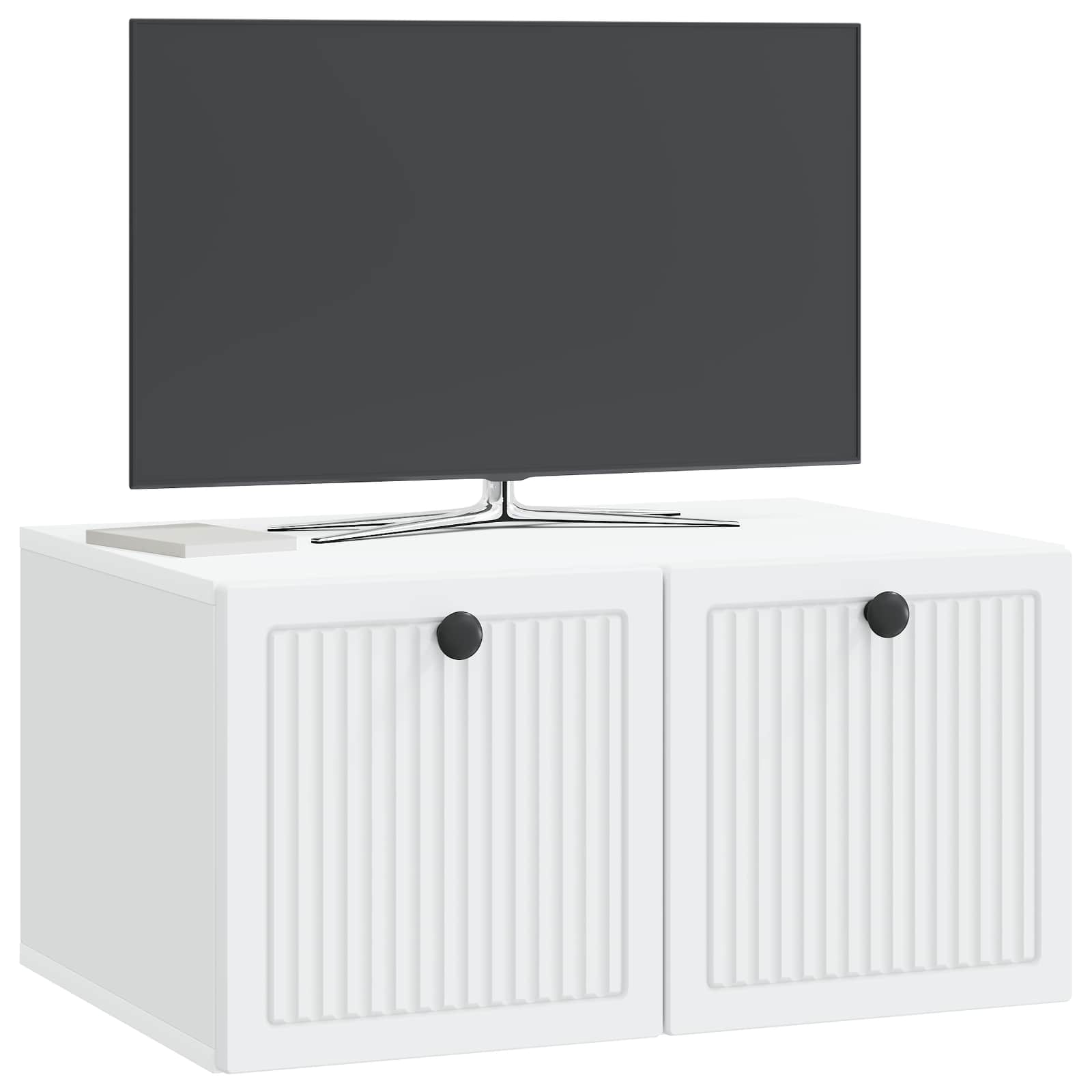 vidaXL Szafka RTV montowana na ścianie Biały 59,5 x 41 x 30 cm