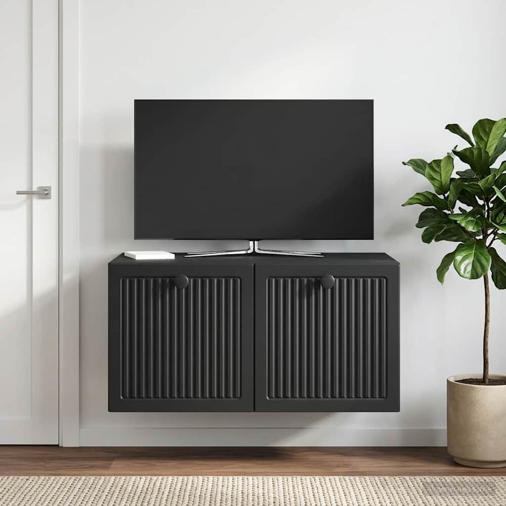 vidaXL Szafka RTV montowana na ścianie Czarny 59,5 x 41 x 30 cm
