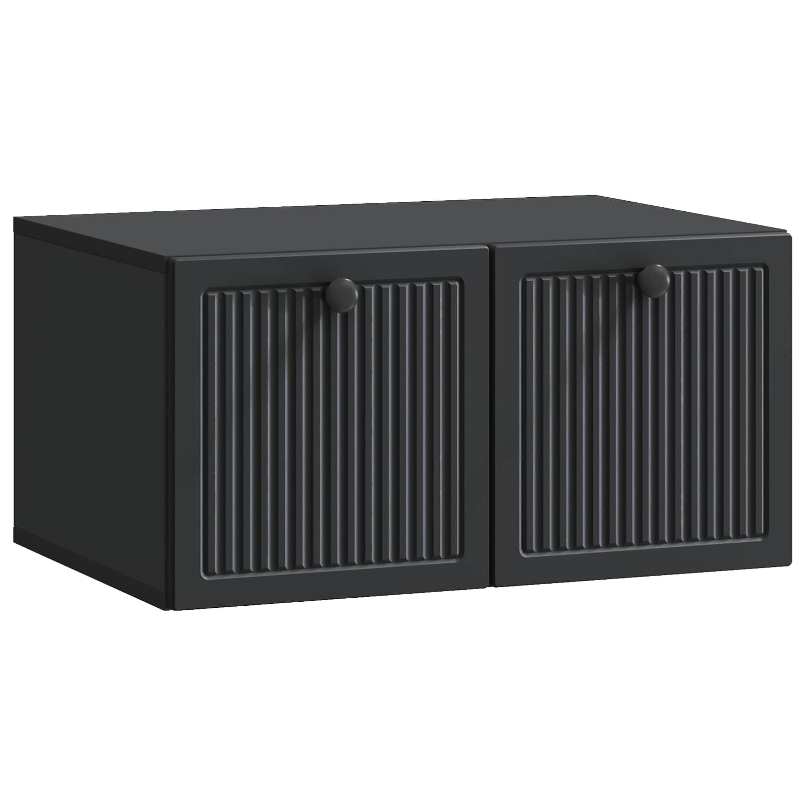 vidaXL Szafka RTV montowana na ścianie Czarny 59,5 x 41 x 30 cm