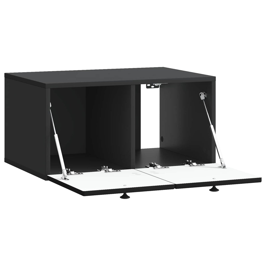 vidaXL Szafka RTV montowana na ścianie Czarny 59,5 x 41 x 30 cm