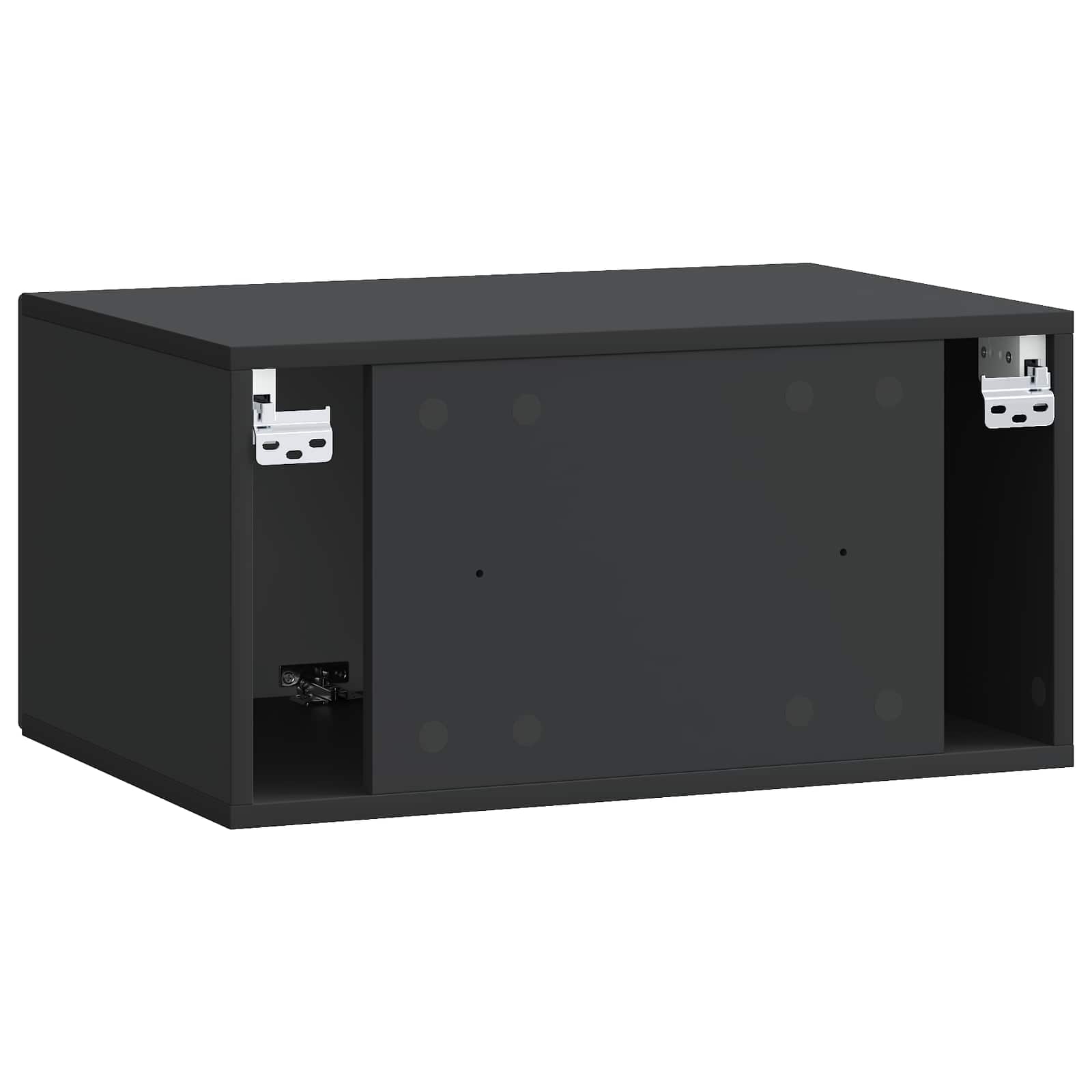 vidaXL Szafka RTV montowana na ścianie Czarny 59,5 x 41 x 30 cm