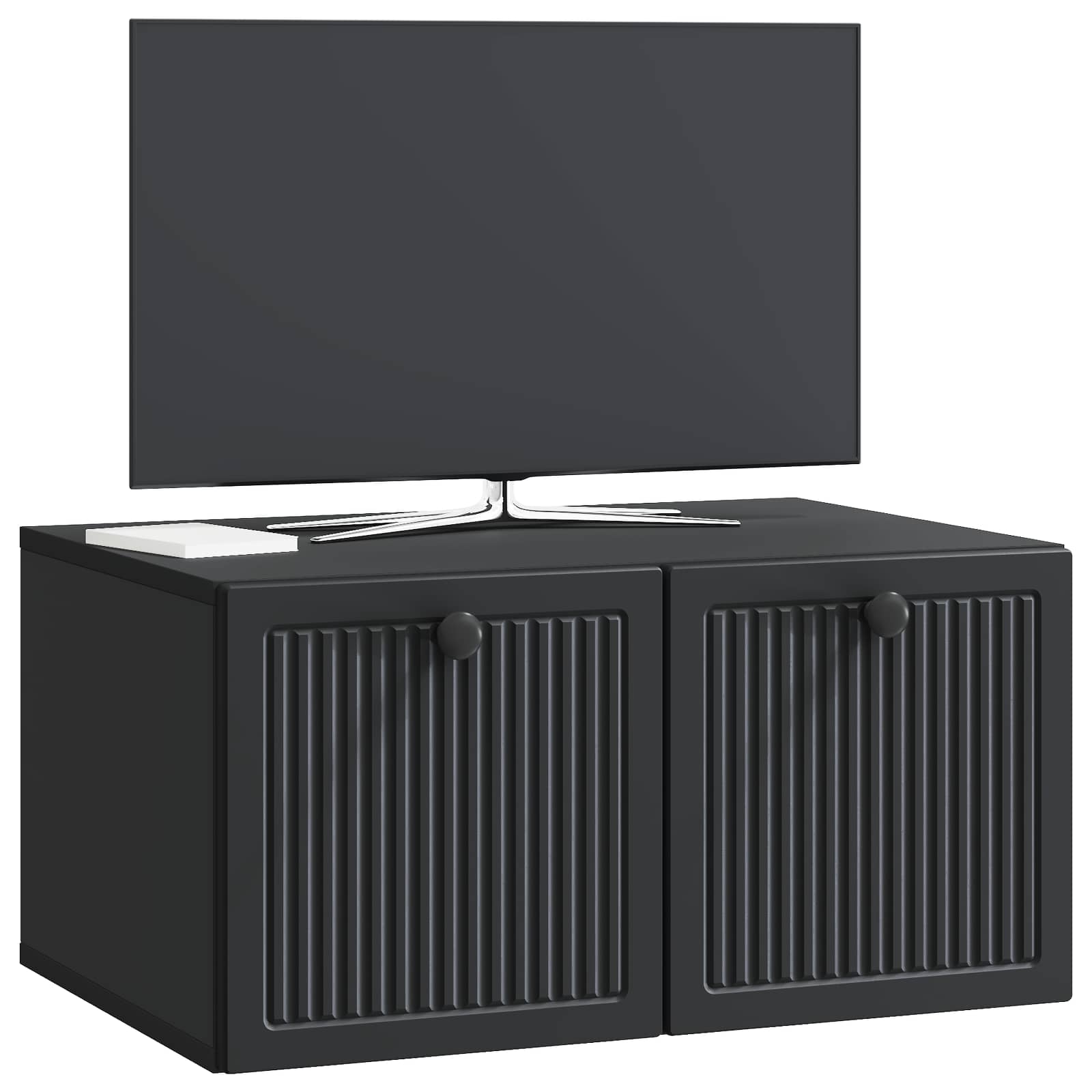 vidaXL Szafka RTV montowana na ścianie Czarny 59,5 x 41 x 30 cm